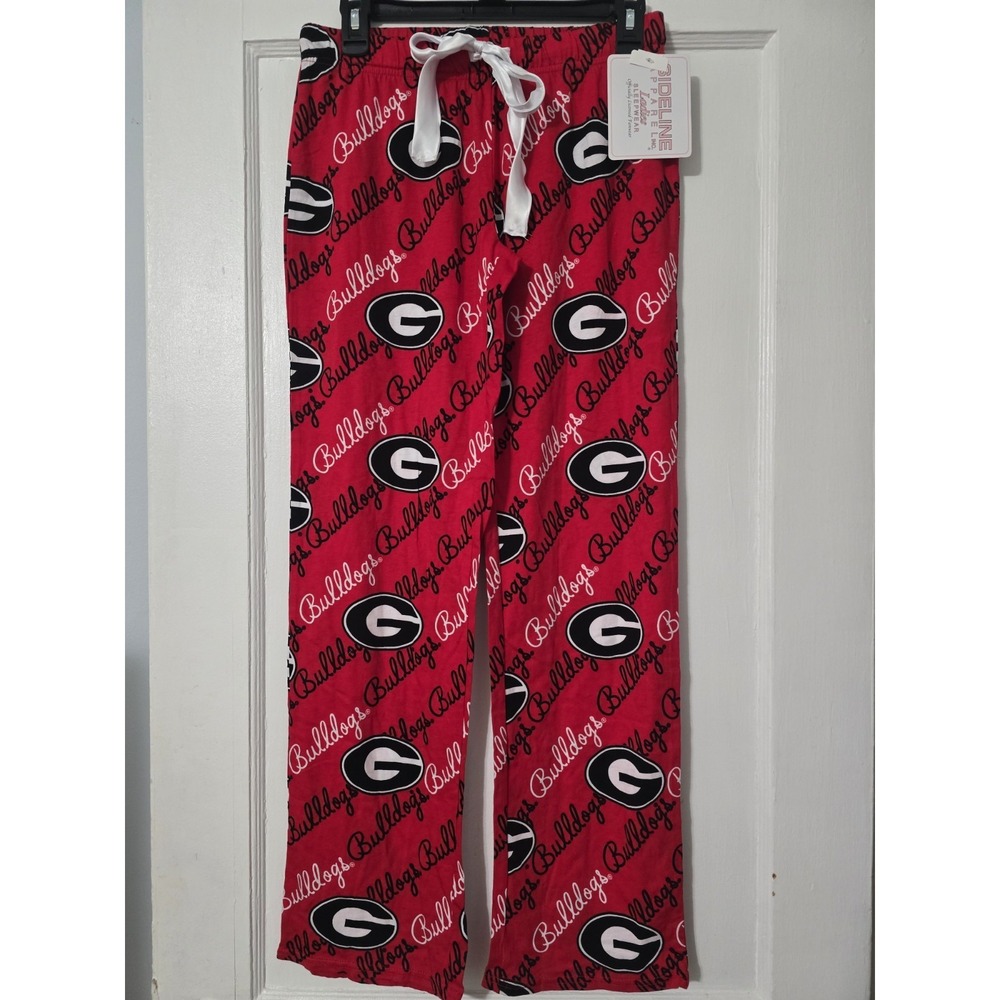 Georgia (UGA) Bulldogs Pajama Pants Sideline Apparel Red Women's Sz S NWT